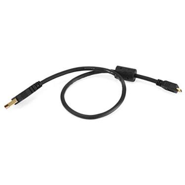 Imagem de Monoprice Cabo USB 2.0 A macho para micro 5 pinos macho 28/24AWG com núcleo de ferrite (banhado a ouro) (105456) preto