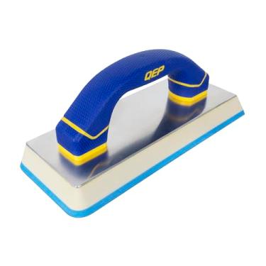 Imagem de QEP Flutuador de argamassa de borracha universal de 10 cm x 24 cm com alça de aderência confortável, azul (10074)