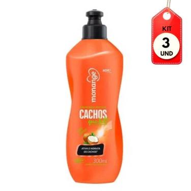 Imagem de Kit C/03 Monange Cachos Perfeitos Creme P/ Pentear 300ml