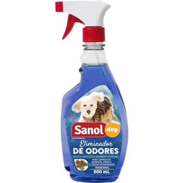 Imagem de Eliminador de Odores Para Cães e Gatos, Tradicional - Gatilho, Sanol Dog, 500ml, Azul