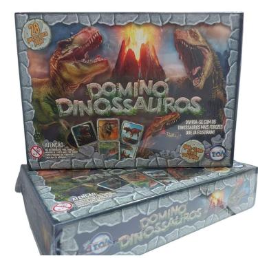 Imagem de Domino Dinossauro, Brincadeira de Crianca, 28 pecas