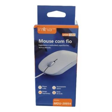 Imagem de mouse branco com fio