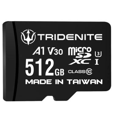 Imagem de TRIDENITE Cartão micro SD de 512 GB, memória MicroSDXC para Nintendo-Switch, GoPro, Drone, Smartphone, Tablet, 4K Ultra HD, A1 UHS-I U3 V30 C10, até 95 MB/s de leitura, com adaptador SD