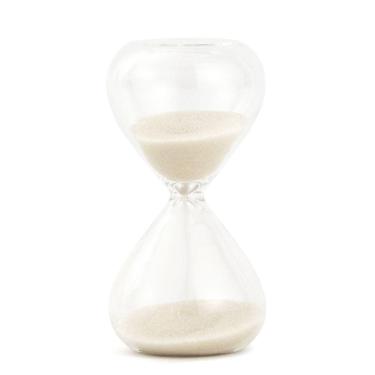 Imagem de Ampulheta Decorativa em Vidro Areia Branca 3 Minutos 8cm 18336M Mart