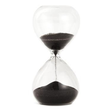 Imagem de Ampulheta Decorativa em Vidro Areia Preta 5 Minutos 10cm 18739G Mart