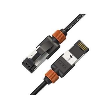 Imagem de LINKUP - [Testado com Versiv CableAnalyzer] Cabo Ethernet Cat7 - 9,5 m (1 pacote) 10G RJ45 S/FTP blindado duplo | Rede Internet LAN Switch Router Game | Alta velocidade | 30AWG Preto