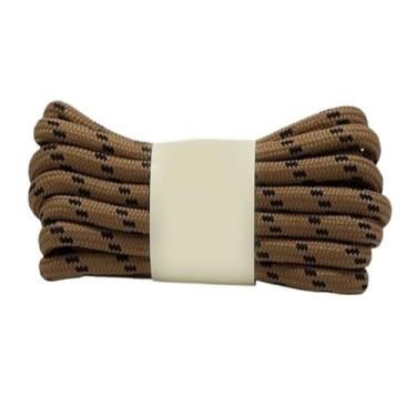 Imagem de Cadarços Redondos Para Caminhadas Ao Ar Livre, Cadarços Esportivos Para Crianças, Tênis, Cadarços De Comprimento(Light brown black,140cm)