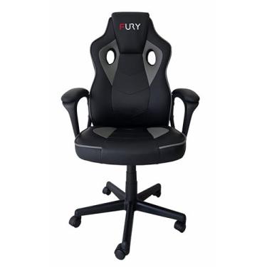 Imagem de Cadeira Gamer Fury STR, Ajustável em Altura, Função Relax, Cinza
