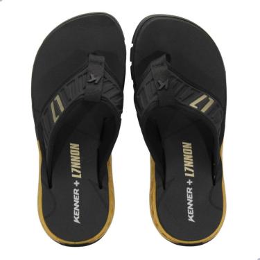 Imagem de Chinelo Kenner Djy-01 Rakka Preto/Dourado