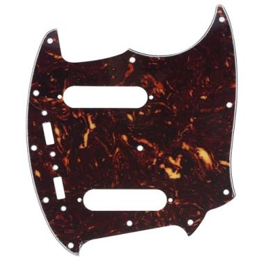 Imagem de Musiclily Pro 12 Furos Escudo Pickguard para Guitarra Fender Mustang Americana, 4 Camadas Tortoise Shell