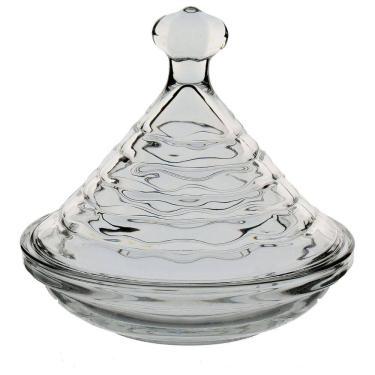 Imagem de POTICHE REDONDO HOME&CO COM TAMPA VIDRO 11x12x12cm TRANSPARENTE BOMBONIERE