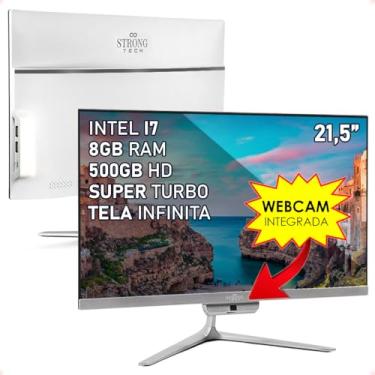 Imagem de Computador All In One Intel Core i7 21,5" 8GB HD 500GB 4 Núcleos Super Turbo Hdmi Strong Tech