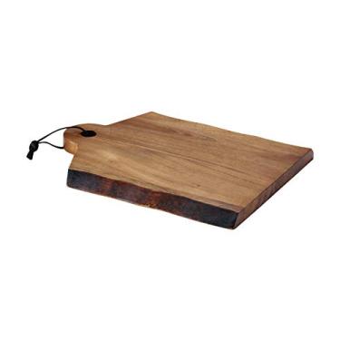 Imagem de Rachael Ray Pantryware tábua de corte de madeira com alça/tábua de servir de madeira com alça – 35,5 cm x 28,5 cm, marrom