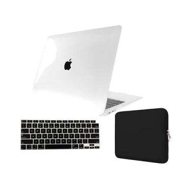 Imagem de Kit Case Para Macbook NEW AIR 15 A2941 A3114 Chip M2 M3 + Película de Teclado + Capa Neoprene (Transparente Cristal)