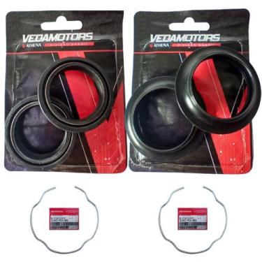 Imagem de Par De Retentor Bengala + Guarda Pó + Trava Xre 300/ Falcon - Vedamoto