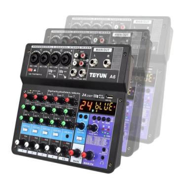 Imagem de Mesa Som Interface Usb Bluethooth Phantom Power 6 Canais Nf - BLUTU