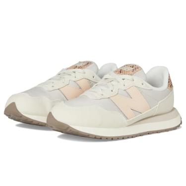 Imagem de New Balance Tênis infantil unissex 237 V1 com cadarço, Pomba/rosa vintage, 18
