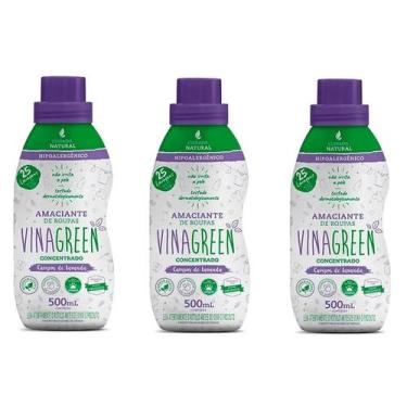 Imagem de Kit 3 Amaciante de Roupas Lavanda Concentrado 500ml Cada - Vinagreen