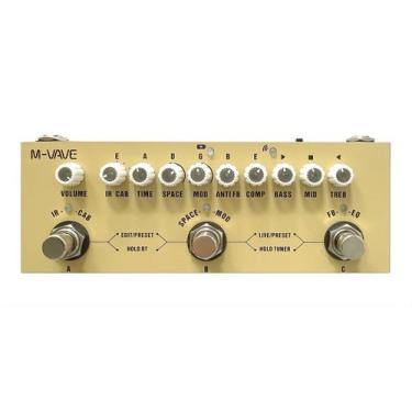Imagem de Pedal De Efeito Para Violão M-vave Cube-baby Ac Creme