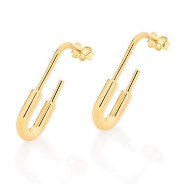 Imagem de Brincos banhado ouro 3x 24k 18k e 22k femininos meia argola rommanel a