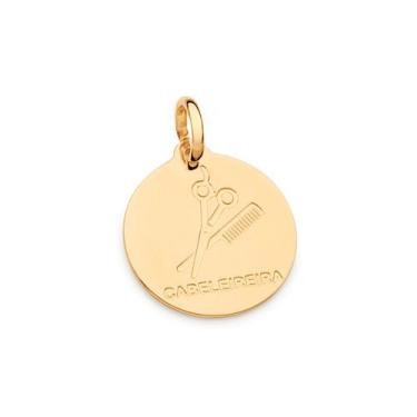 Imagem de Pingente banhado ouro 3x 24k 18k e 22k unissex medalha símbolo cabeler