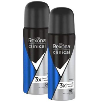 Imagem de Kit 2 Desodorante Rexona Men Clinical Clean Aerosol Antitranspirante 9