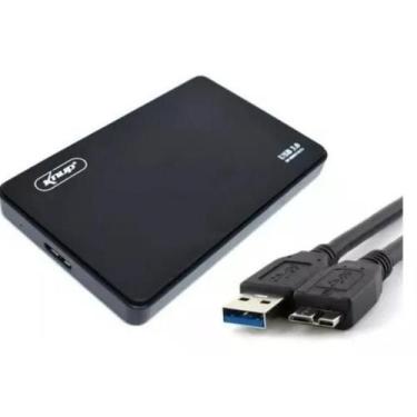 Imagem de Hd Externo 500gb Portátil de Bolso com Cabo USB 3.0 Preto - BR ONLINE