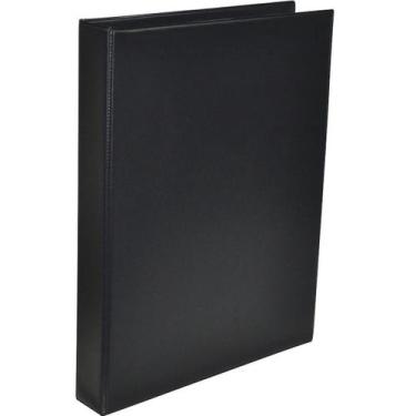 Imagem de Fichário Universitário Pvc Preto C/4 Argolas - ACP