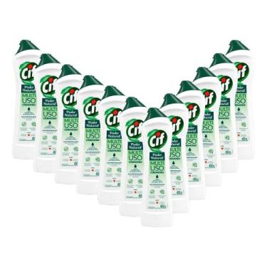 Imagem de Kit 12 Saponáceo Cremoso Cif Multiuso Limão 450ml