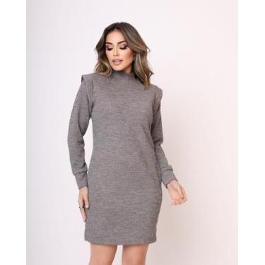 Imagem de Vestido Manga Longa Inverno De Tricot Todo Forrado Luana - Lagun Brasi