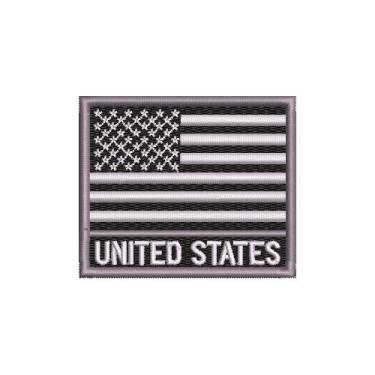 Imagem de BP0055N-002 Bandeira USA Patch Bordado 7,5×6,3cm (D-Arquivo Matriz para bordar.)