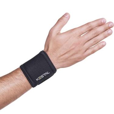 Imagem de Protetor de Punho Munhequeira Ajustável Preta Kestal