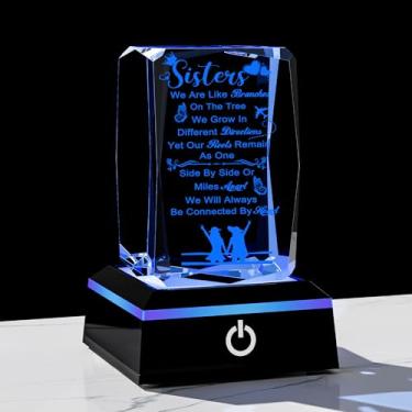 Imagem de Movdyka Presentes de Irmã para Irmãs Engraçados, Irmãs Gravadas Em Camada 3D com Base, os Melhores Presentes Exclusivos de Aniversário, Natal, Casamento, Formatura, Ideias de Presentes de Irmãs de Irm