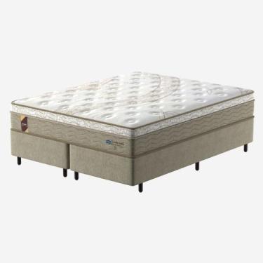 Imagem de Conjunto Box King Mola Ensacada Probel Turim (193x203x54cm) Branco, Br