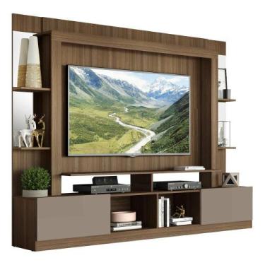 Imagem de Estante com Suporte TV 65" Prateleiras c/ Espelho Oslo Multimóveis V33