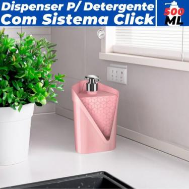 Imagem de Dispenser Organizador De Pia Porta Detergente Esponja Click 500ml - Uz