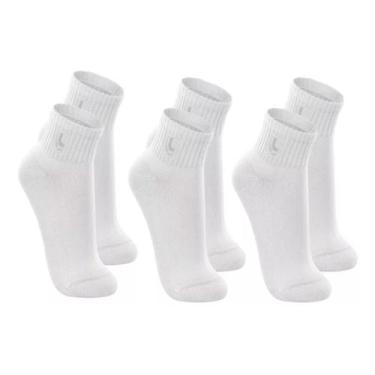 Imagem de Kit 3 Pares de Meia Lupo Masculino Cano Curto, Branco, 45 a 48
