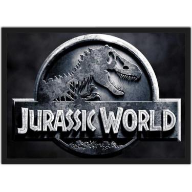Imagem de Quadro Decorativo Jurassic Park Filmes Cinema Decorações Com Moldura -
