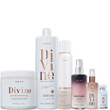 Imagem de Brae Divine Shampoo 1L Mascara 500g Plume 60ml Ampola 13ml Beauty Slee