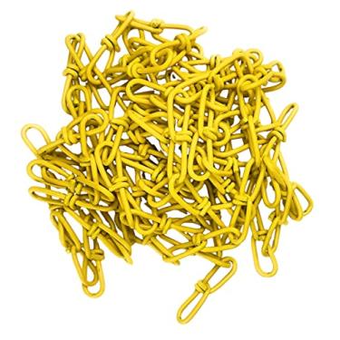 Imagem de 2/0 x15-ft Double Loop Chain, Powder Coated Steel Chain for Swing, Playground Equipment, Gates, Porch Swing Set, Pet Tie-Outs, and Home Improvement, 255lbs Capacity (Yellow 15ft)