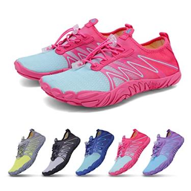 Imagem de ziitop Sapatos aquáticos para homens e mulheres praia descalço natação escalada piscina meias, antiderrapante, respirável, secagem rápida, leve, sem cadarço, esportes ao ar livre, caminhadas, passeios