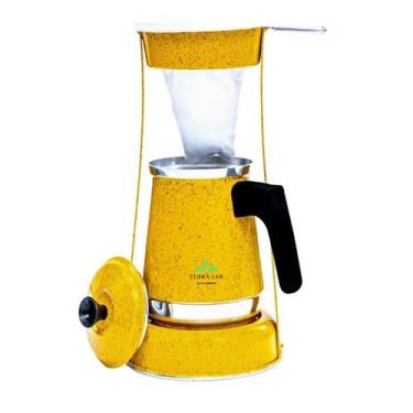 Imagem de Bule Coador De Café Chá Suporte Retro Mancebo Em Alumínio - TERRA LAR,