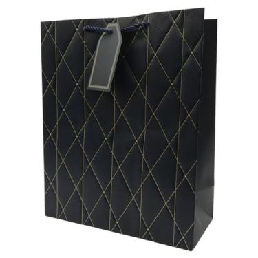 Imagem de Kit 10 Unidades Sacolas De Papel Premium 32x26x12Cm Aniversário Presen
