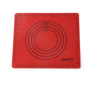 Imagem de Folha de Silicone Antiaderente Pequena Vermelha 29x25 cm - Mimo Style 