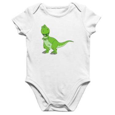Imagem de Body Bebê Algodão Dinossauro - Foca na Moda, Branco, P