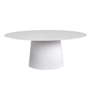 Imagem de Mesa de Jantar Cone Oval 244x137 cm - Outros, Laca Branca