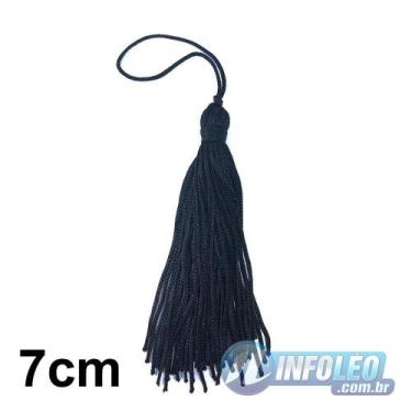 Imagem de Pingente 7cm Preto 310 Franja de Seda (Tassel) - 10 unidades - LB