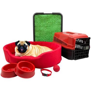 Imagem de Kit Pet Médio Cama Europa com Sanitário Grama e Transporte - Supri Pet