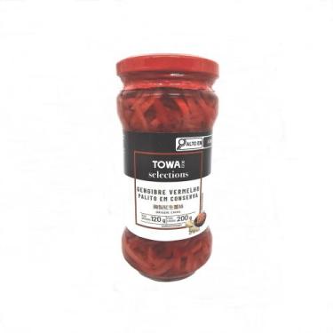 Imagem de Gengibre Palito em Conserva Vermelho Gari Vidro 200g - Towa