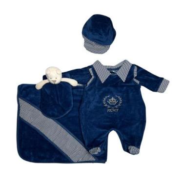 Imagem de Saida Maternidade de Plush para Bebê Daniel Marinho 04 Peças - Happy B